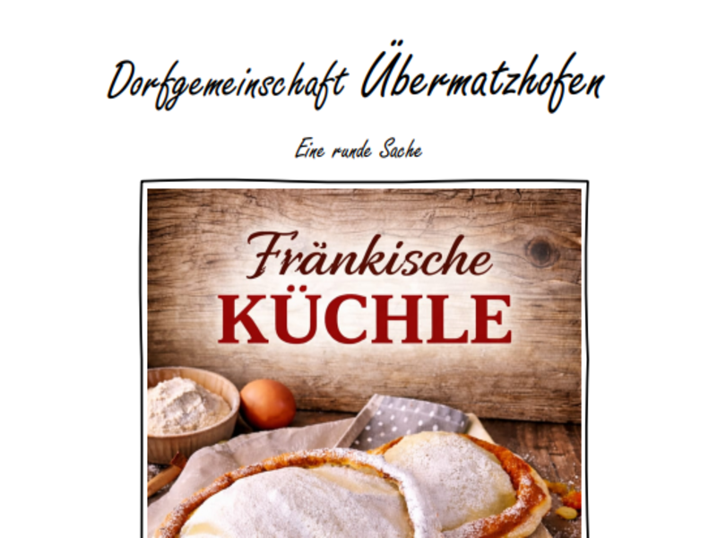Regionales Backen von fränkischen, ausgezogenen Küchle in Übermatzhofen